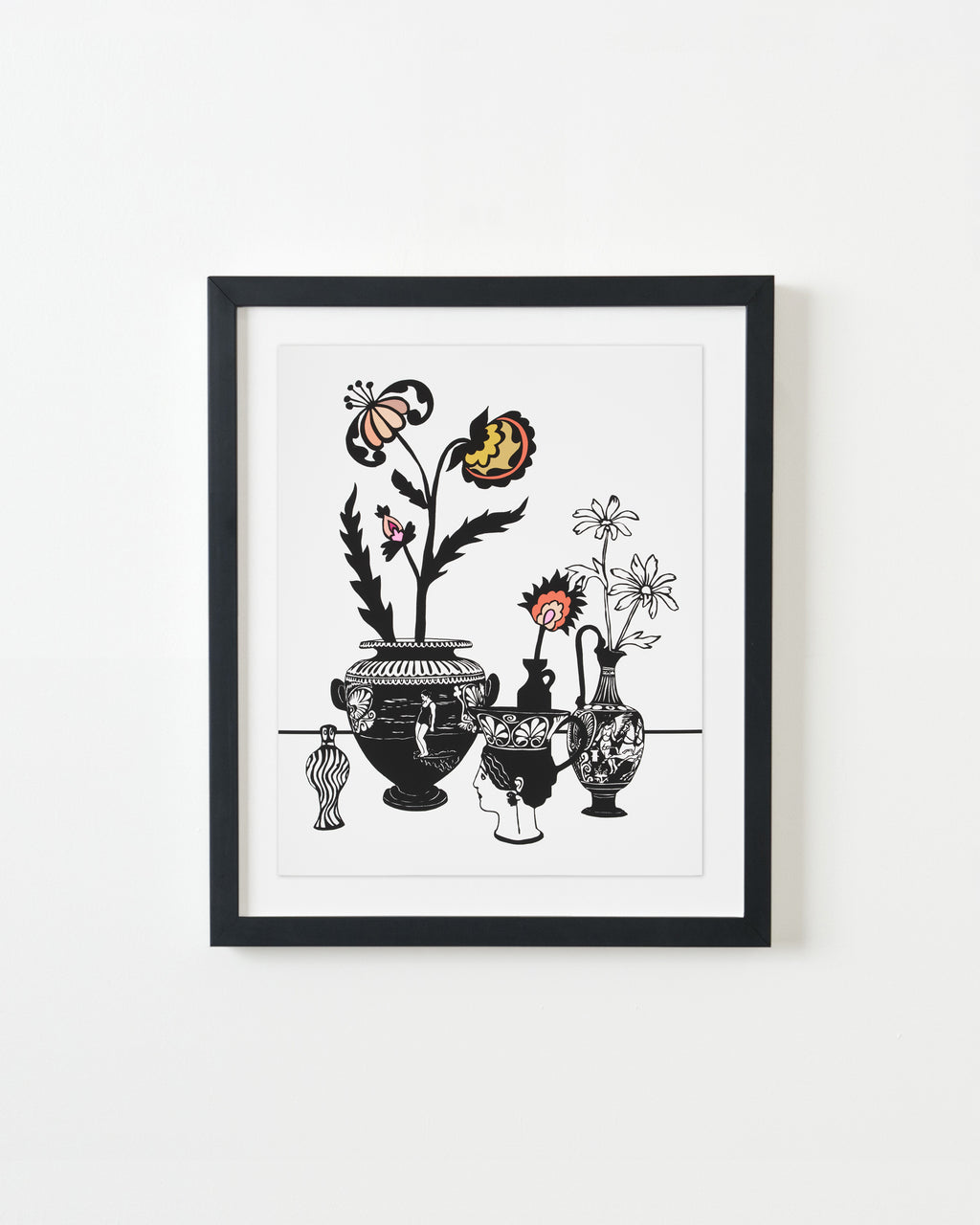 Print by Stacey Beach titled "Still Life with Surfer Amphora and Head Vase" - 3.