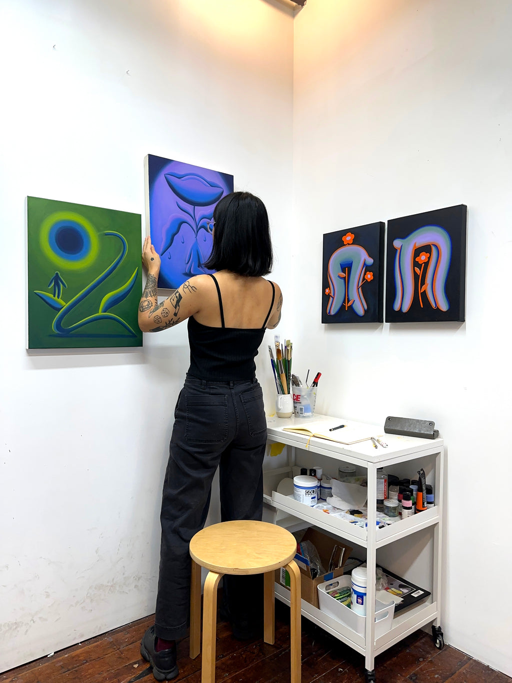 Painting by Jocelyn Tsaih titled "Bask" - 6.