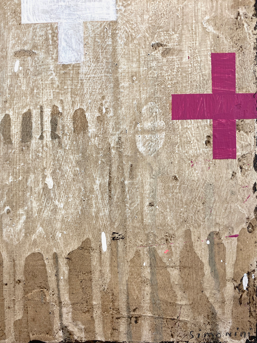 Painting by Susan Simonini titled "Marking Time" - 4.