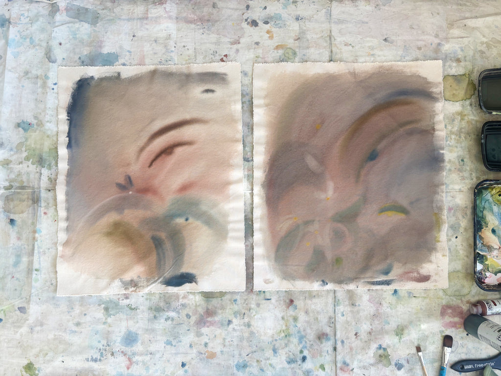 Painting by Arlina Cai titled "What Is A Shadow Made Of?" - 8.