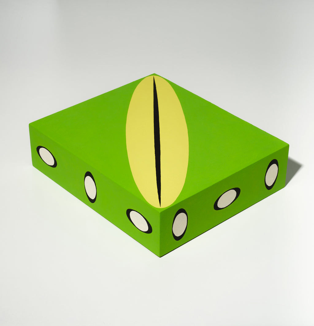 Painting by Evi O. titled "The Green Tree Frog Finds Solace In Meditation" - 4.