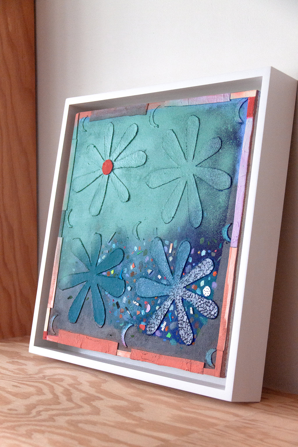 Painting by Ashely Peifer titled "flower moon" - 5.