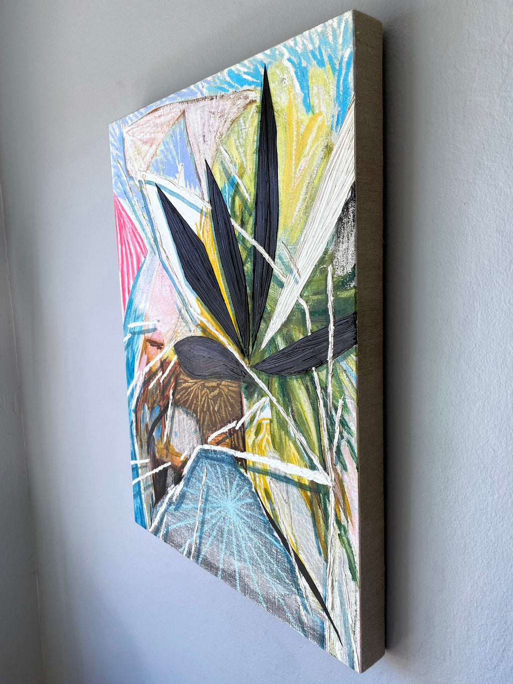 Painting by Tyler Scheidt titled "Cosmic Yard" - 3.