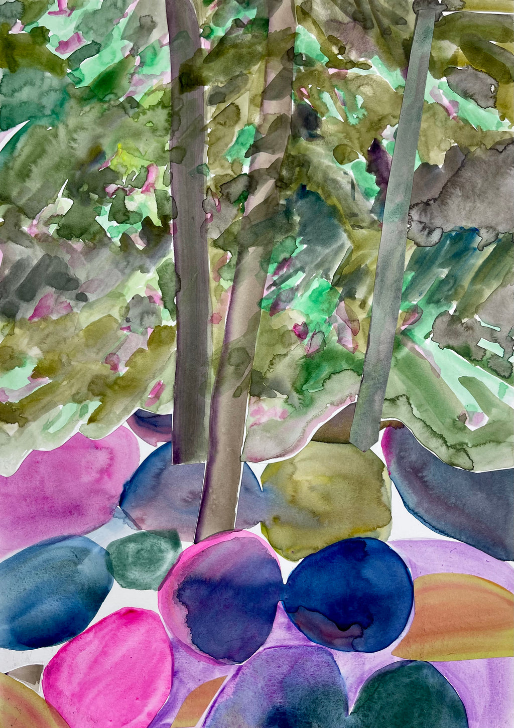 Painting by Una Ursprung titled "Cradle of Gems" - 2.