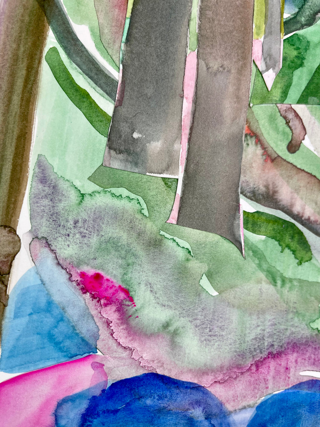 Painting by Una Ursprung titled "Embedded Lights" - 4.