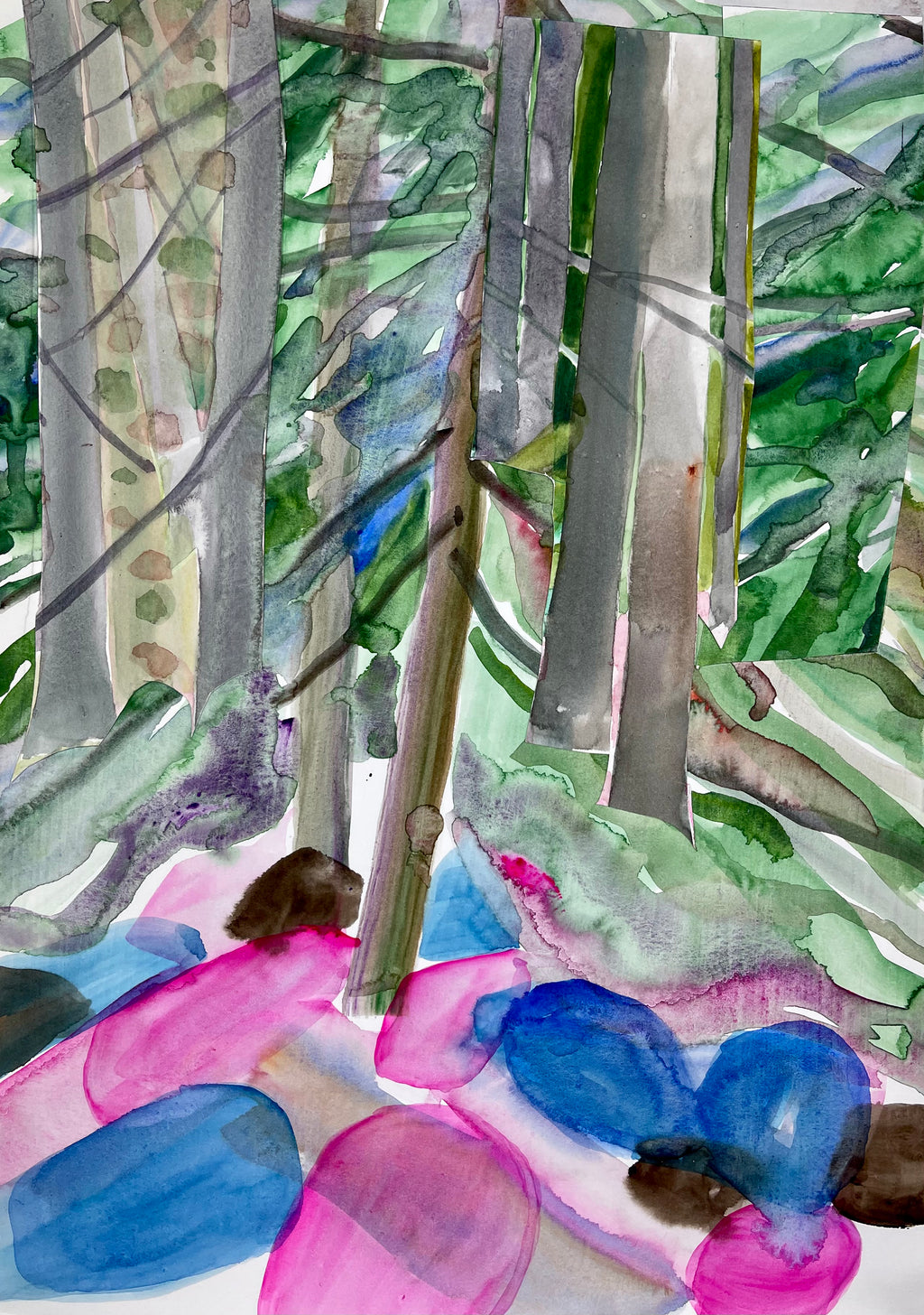 Painting by Una Ursprung titled "Embedded Lights" - 2.