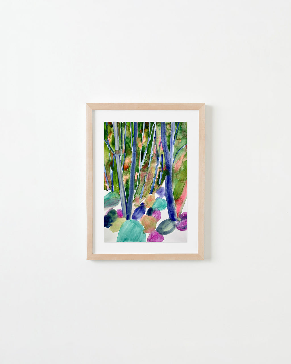 Painting by Una Ursprung titled "Held in the Breath of Trees" - 3.