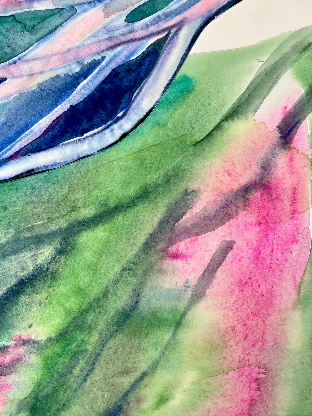 Painting by Una Ursprung titled "In the Fold of Waterlight" - 4.