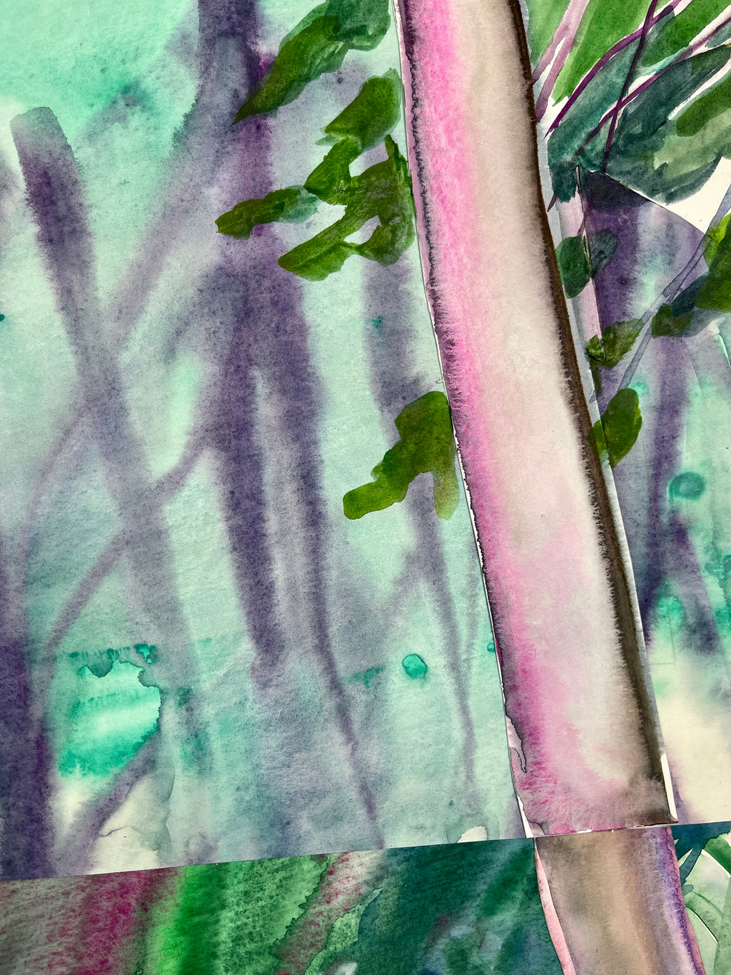 Painting by Una Ursprung titled "In the Fold of Waterlight" - 5.