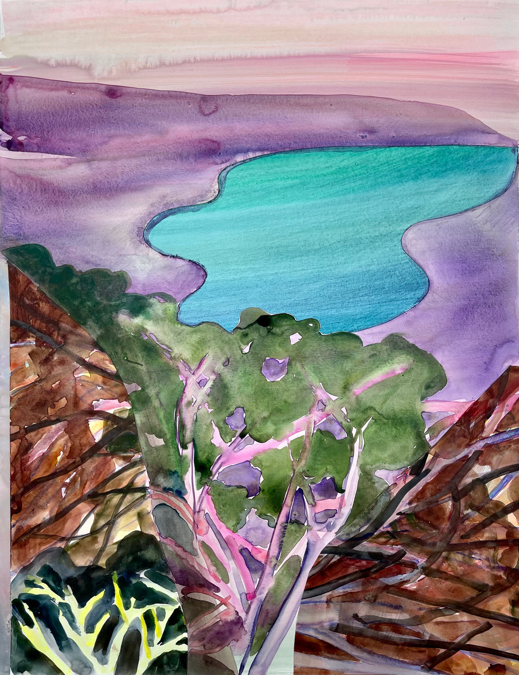 Painting by Una Ursprung titled "Soft Horizon" - 2.