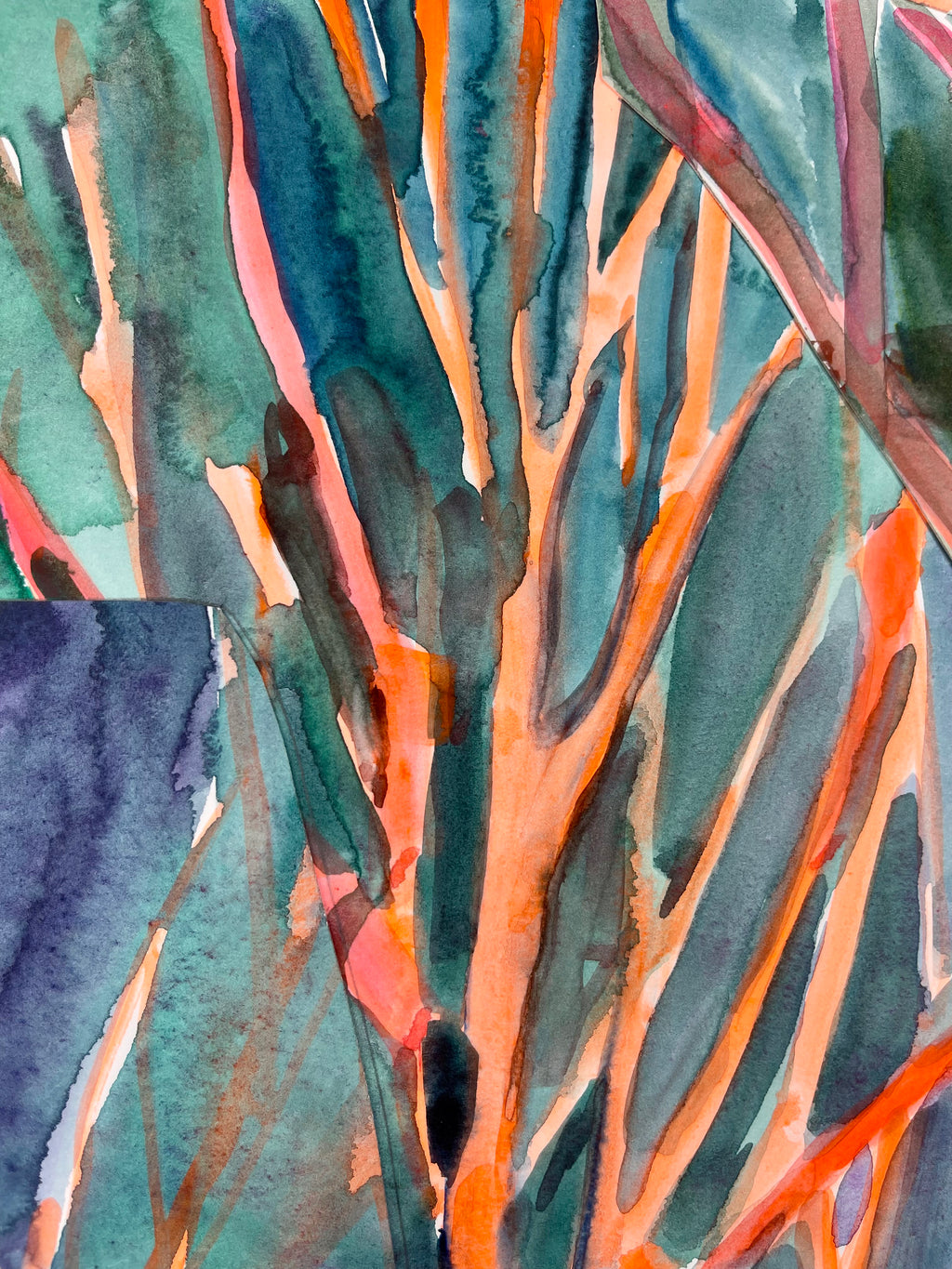 Painting by Una Ursprung titled "What the Forest Holds" - 4.