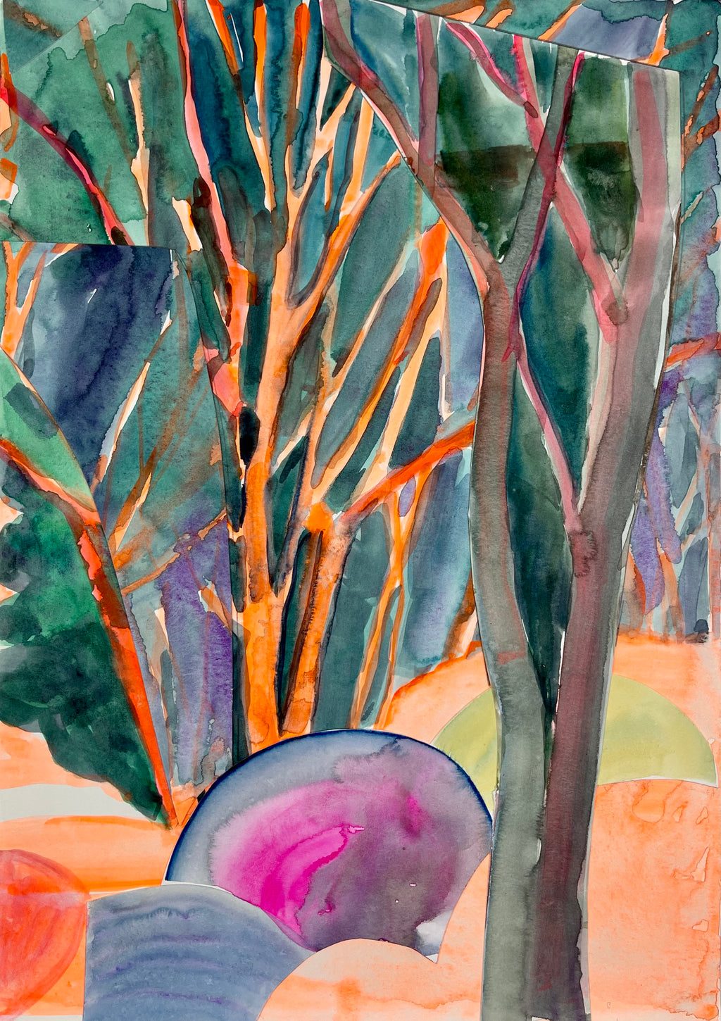 Painting by Una Ursprung titled "What the Forest Holds" - 2.