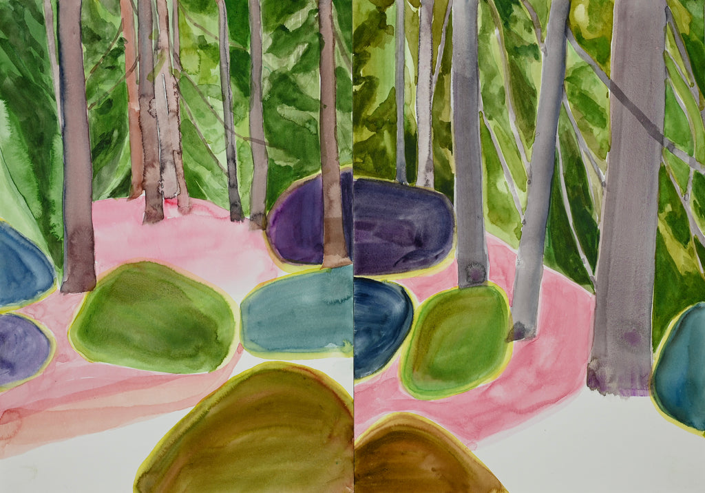 Painting by Una Ursprung titled "Stones in the heart" - 2.