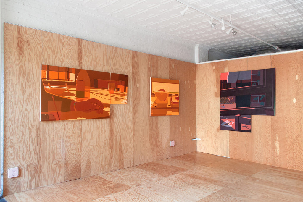 Painting by Adrian Kay Wong titled "Settle Down" - 3.