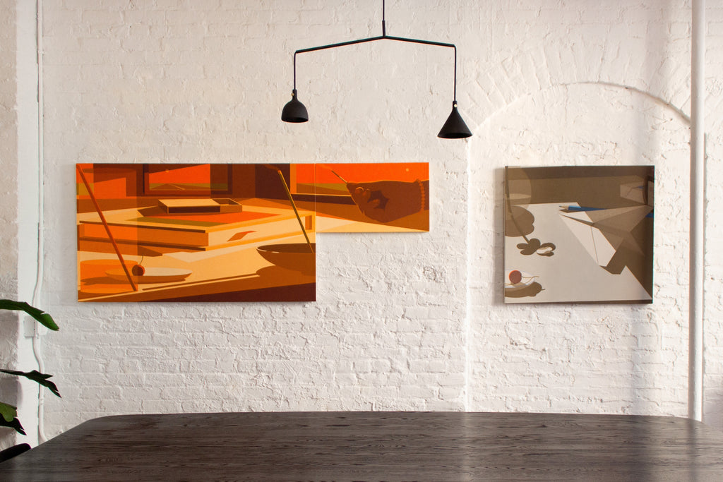 Painting by Adrian Kay Wong titled "Burning" - 4.