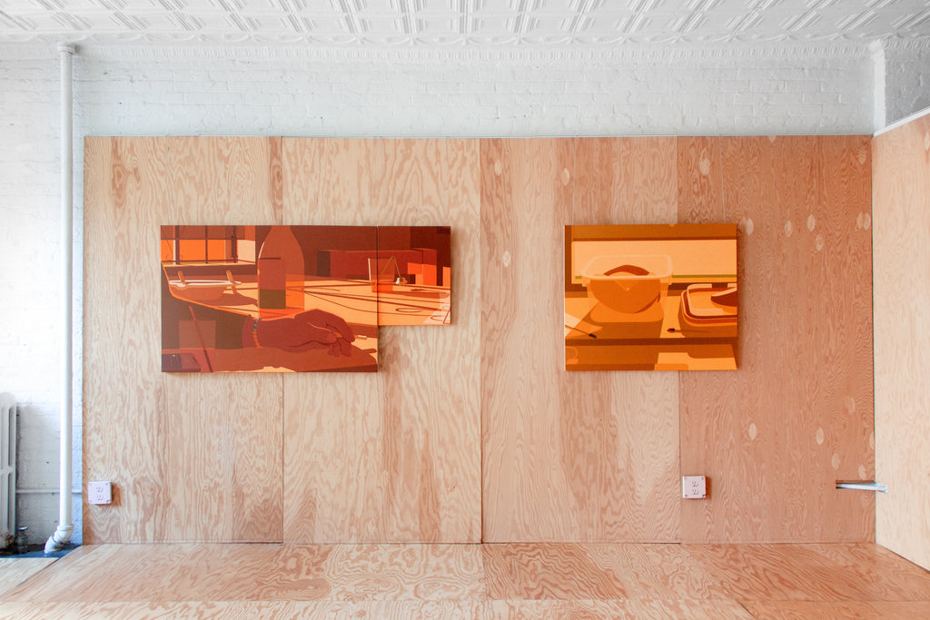 Painting by Adrian Kay Wong titled "Settle Down" - 5.