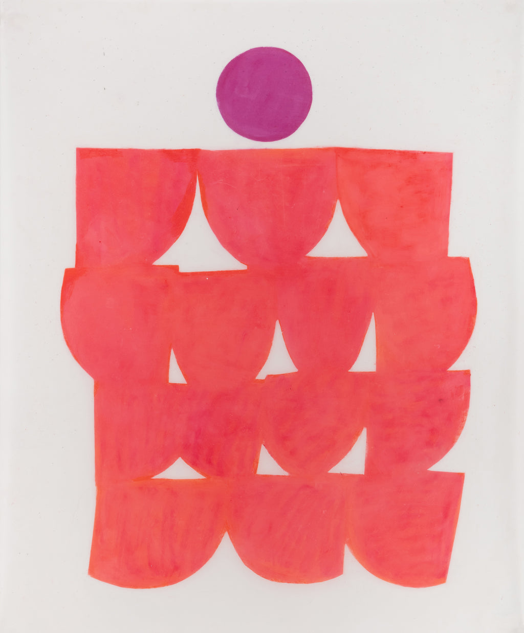 Drawing by Vicki Sher titled "VS LSF (Red/Purple)" - 2.