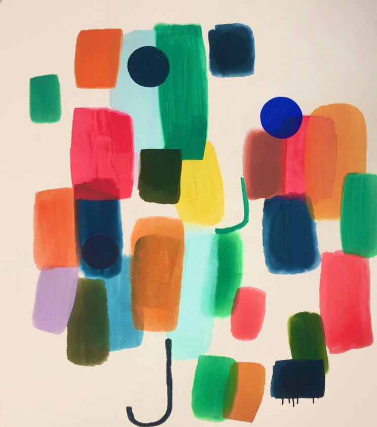 Painting by Vicki Sher titled "J" - 2.