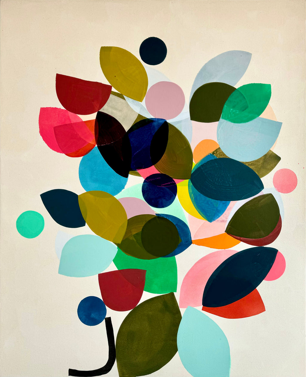 Painting by Vicki Sher titled "Spring Floral 3" - 2.