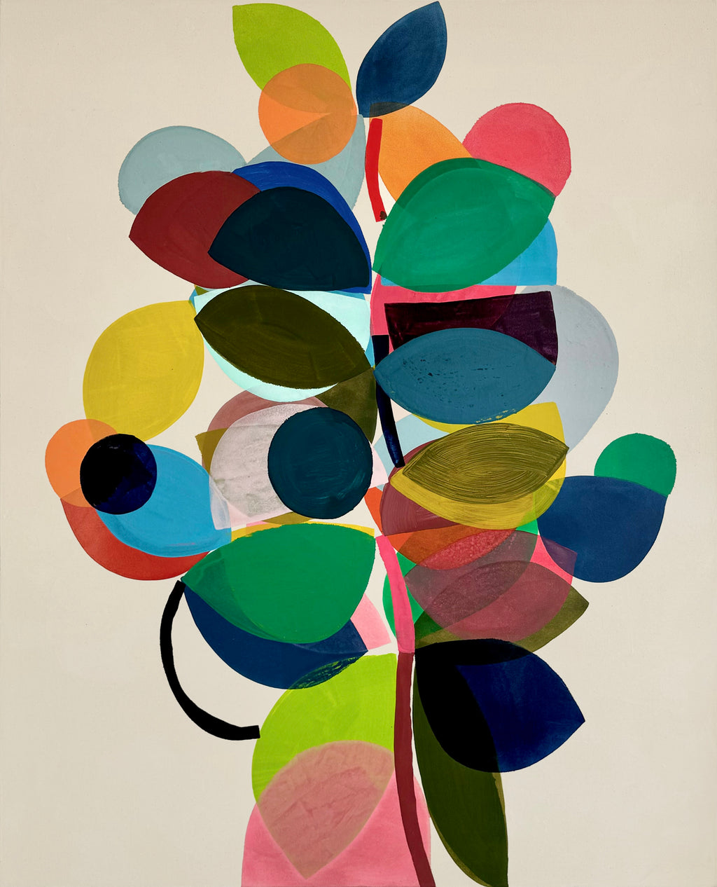Painting by Vicki Sher titled "Spring Floral 4" - 2.