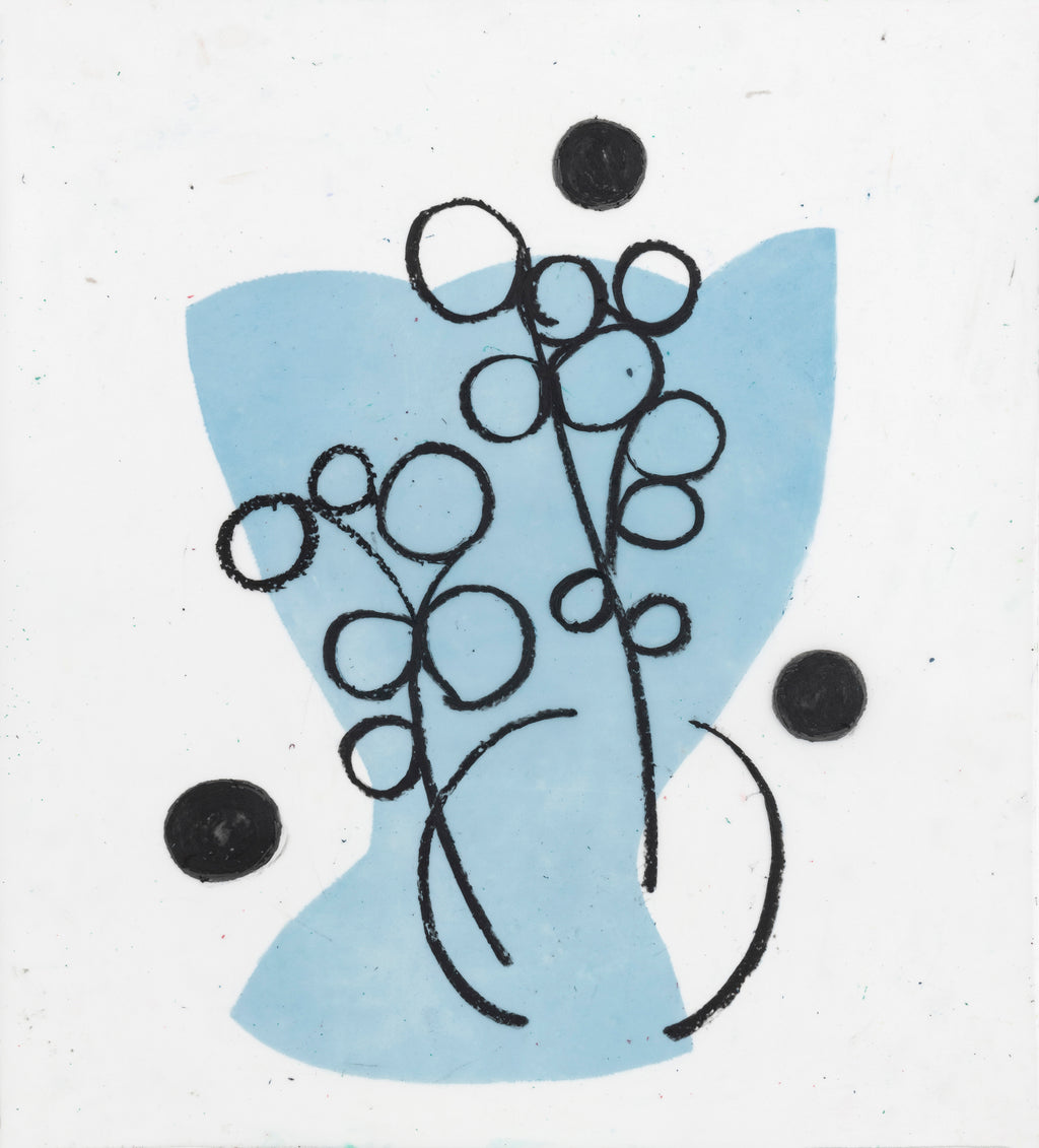 Drawing by Vicki Sher titled "Spring Formal (Cornflower)" - 2.
