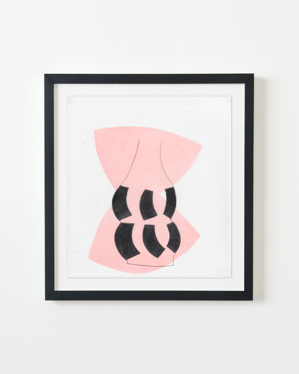 Drawing by Vicki Sher titled "Spring Formal (Pink-hourglass)" - 3.