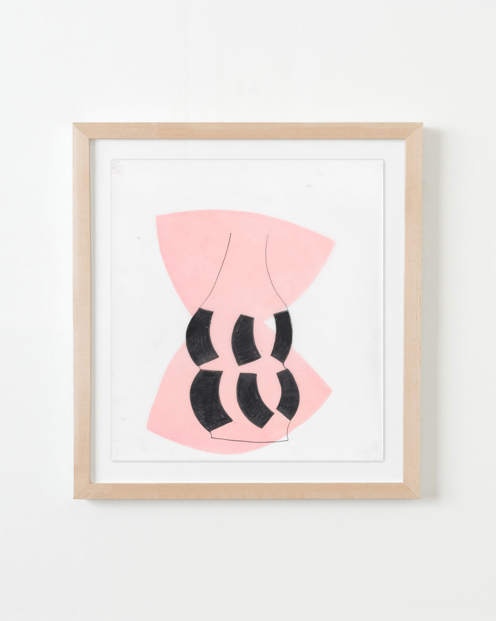 Drawing by Vicki Sher titled "Spring Formal (Pink-hourglass)" - 4.