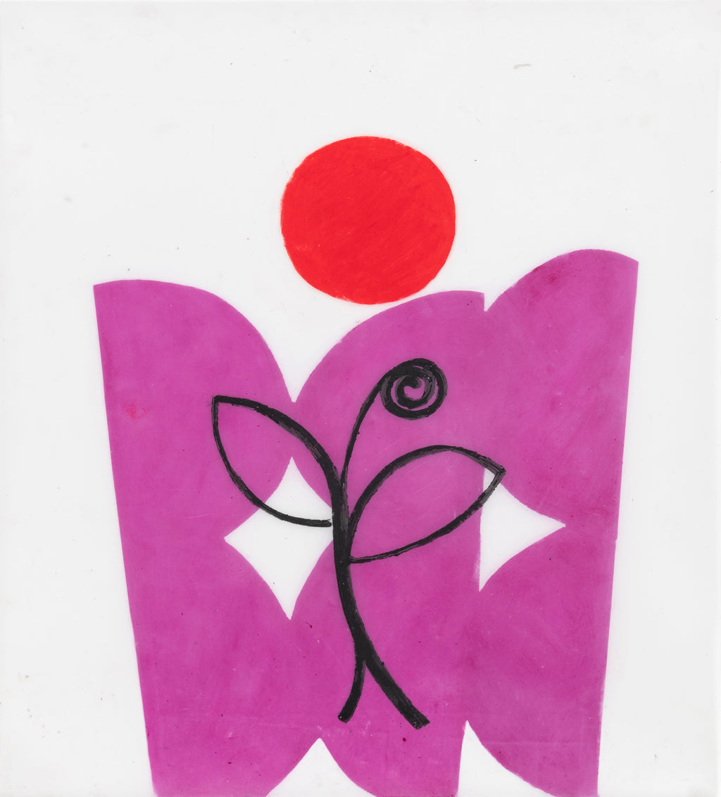 Drawing by Vicki Sher titled "Spring Formal (Purple)" - 2.