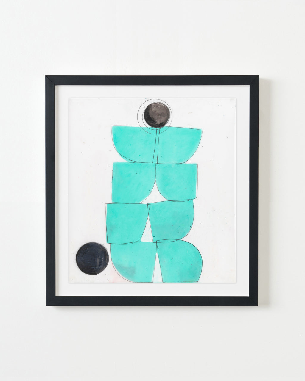 Drawing by Vicki Sher titled "Spring Formal (Teal)" - 3.