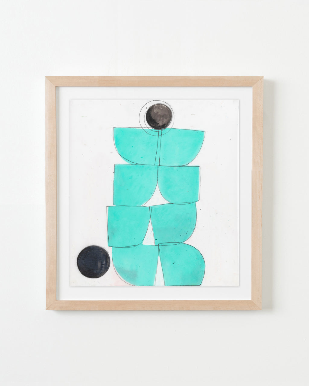 Drawing by Vicki Sher titled "Spring Formal (Teal)" - 4.