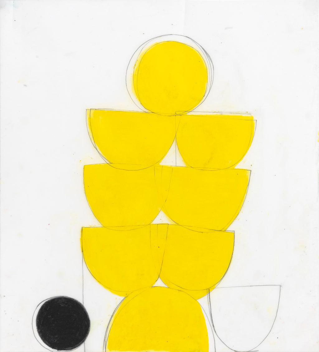 Drawing by Vicki Sher titled "Spring Formal (Yellow)" - 2.