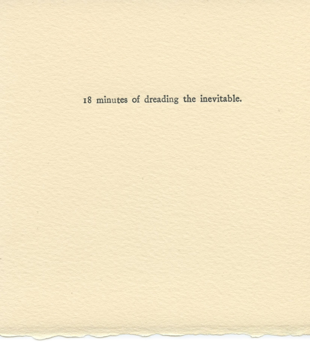 Print by Alyson Provax titled "Time Wasting Experiment 0007 (18 minutes  dreading the inevitable)" - 2.