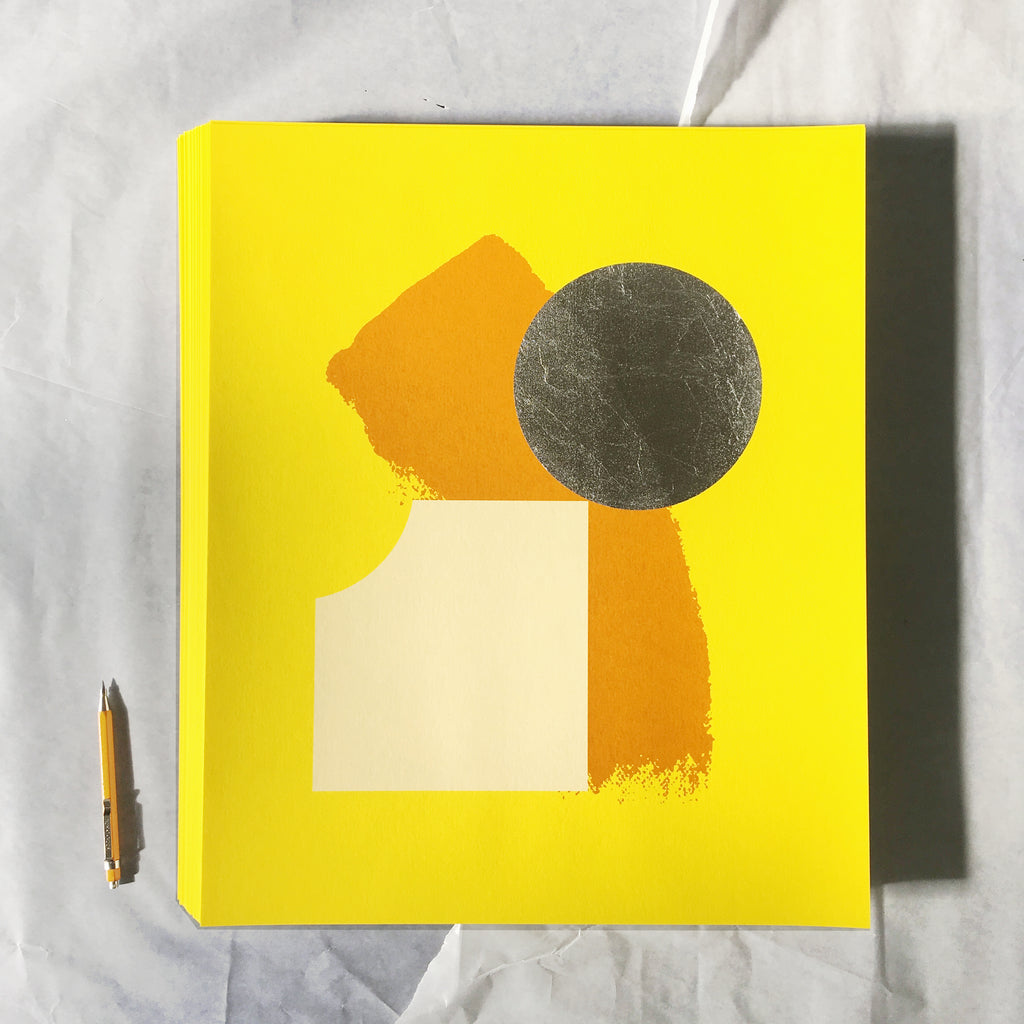 Print by Chad Kouri titled "Opportunity for Reflection (Yellow)" - 5.