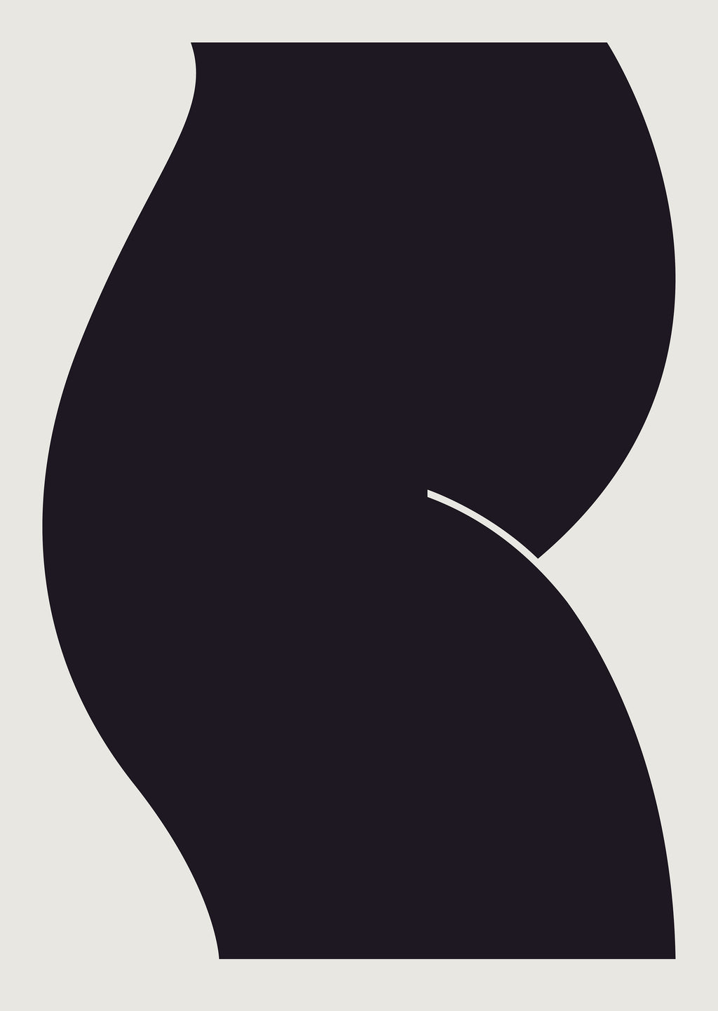 Print by Caroline Walls titled "Silhouette II (Midnight Blue)" - 2.