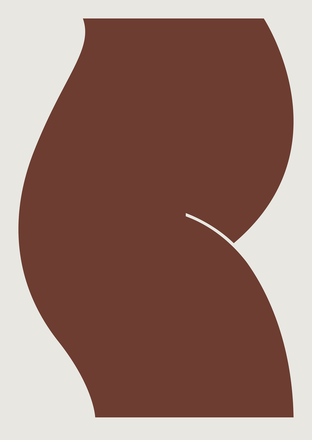 Print by Caroline Walls titled "Silhouette II (Warm Rust)" - 2.