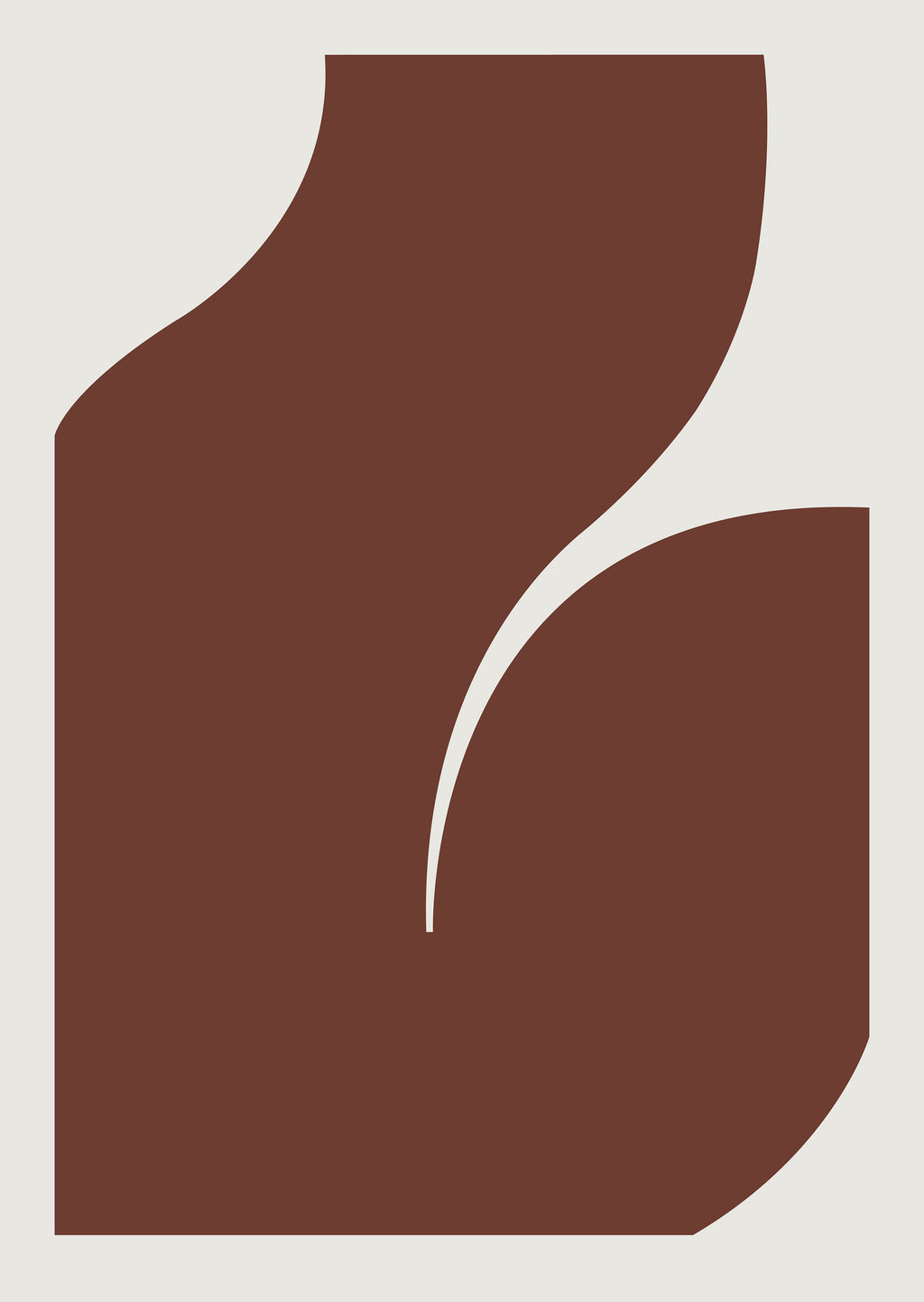 Print by Caroline Walls titled "Silhouette III (Warm Rust)" - 2.