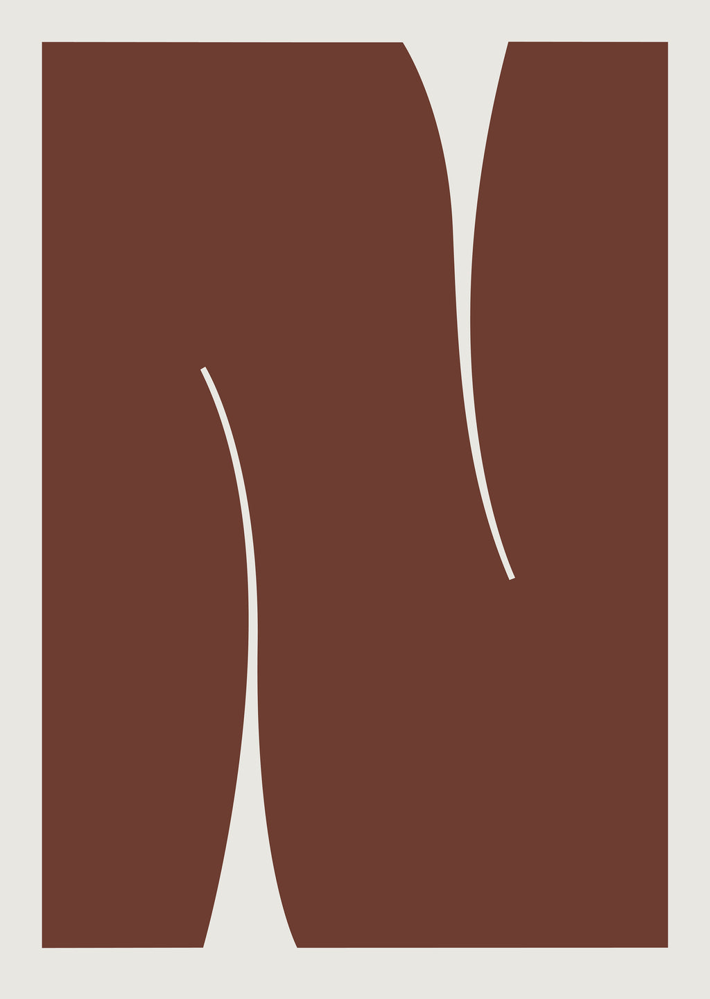 Print by Caroline Walls titled "Silhouette IV (Warm Rust)" - 2.