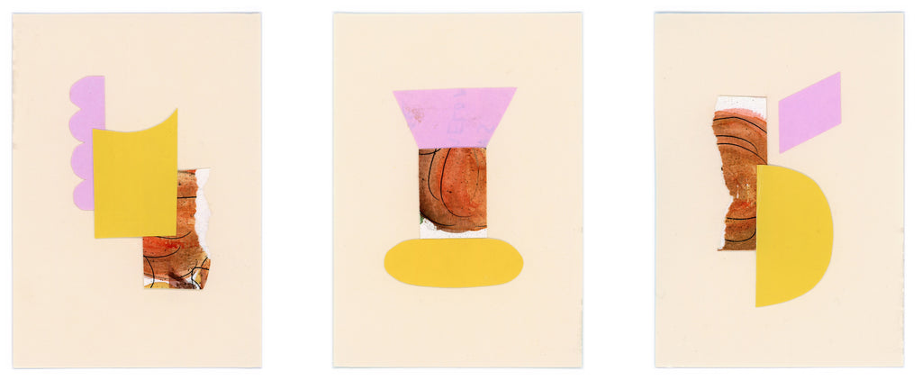 Mixed Media by Chad Kouri titled "Shape & Color Study Grouping (Trio)" - 2.