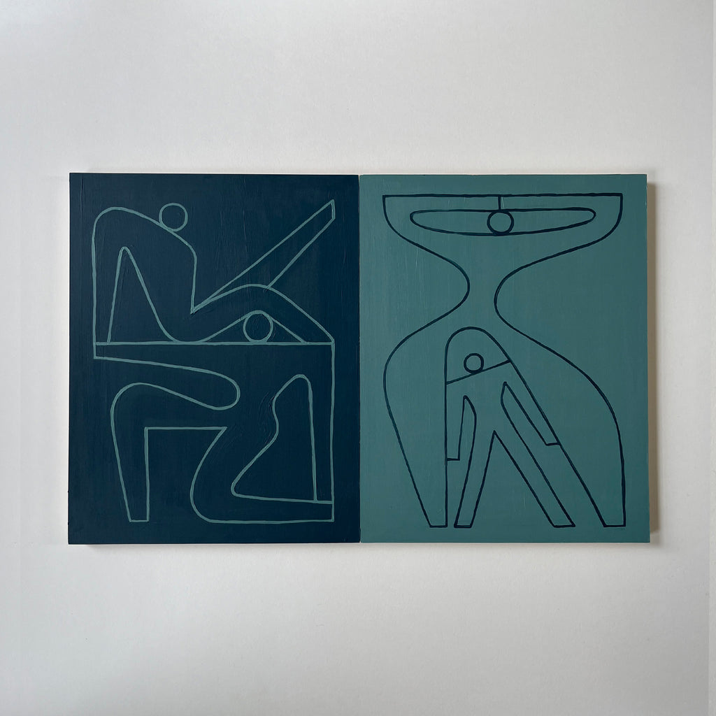 Painting by Lourenço Providência titled "conversation 4" - 5.