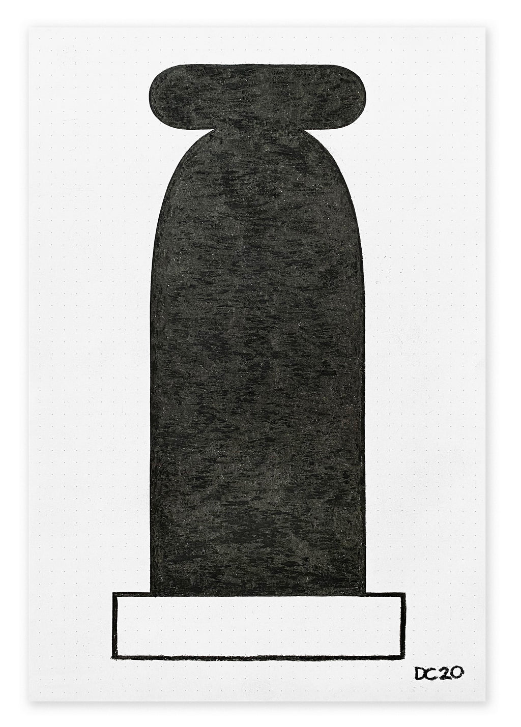 Drawing by Dan Covert titled "Envy (Maquette Sketch)" - 2.