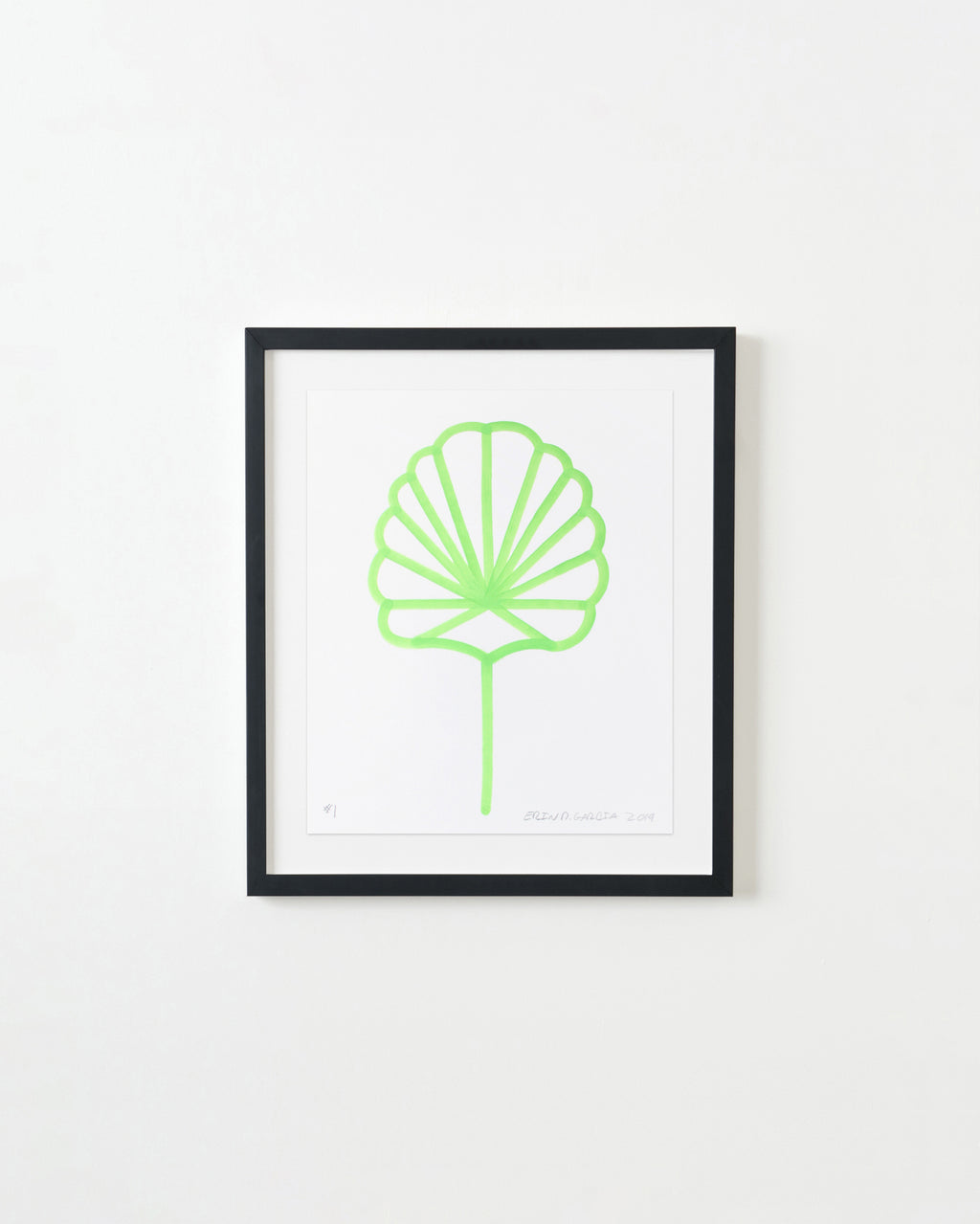 Drawing by Erin D. Garcia titled "Flower #1" - 3.
