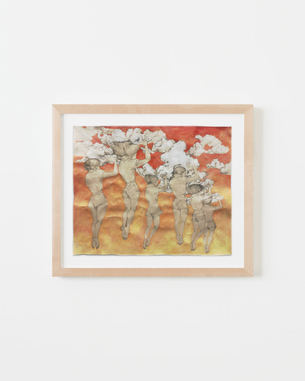 Drawing by Fay Ku titled "Clouds" - 4.