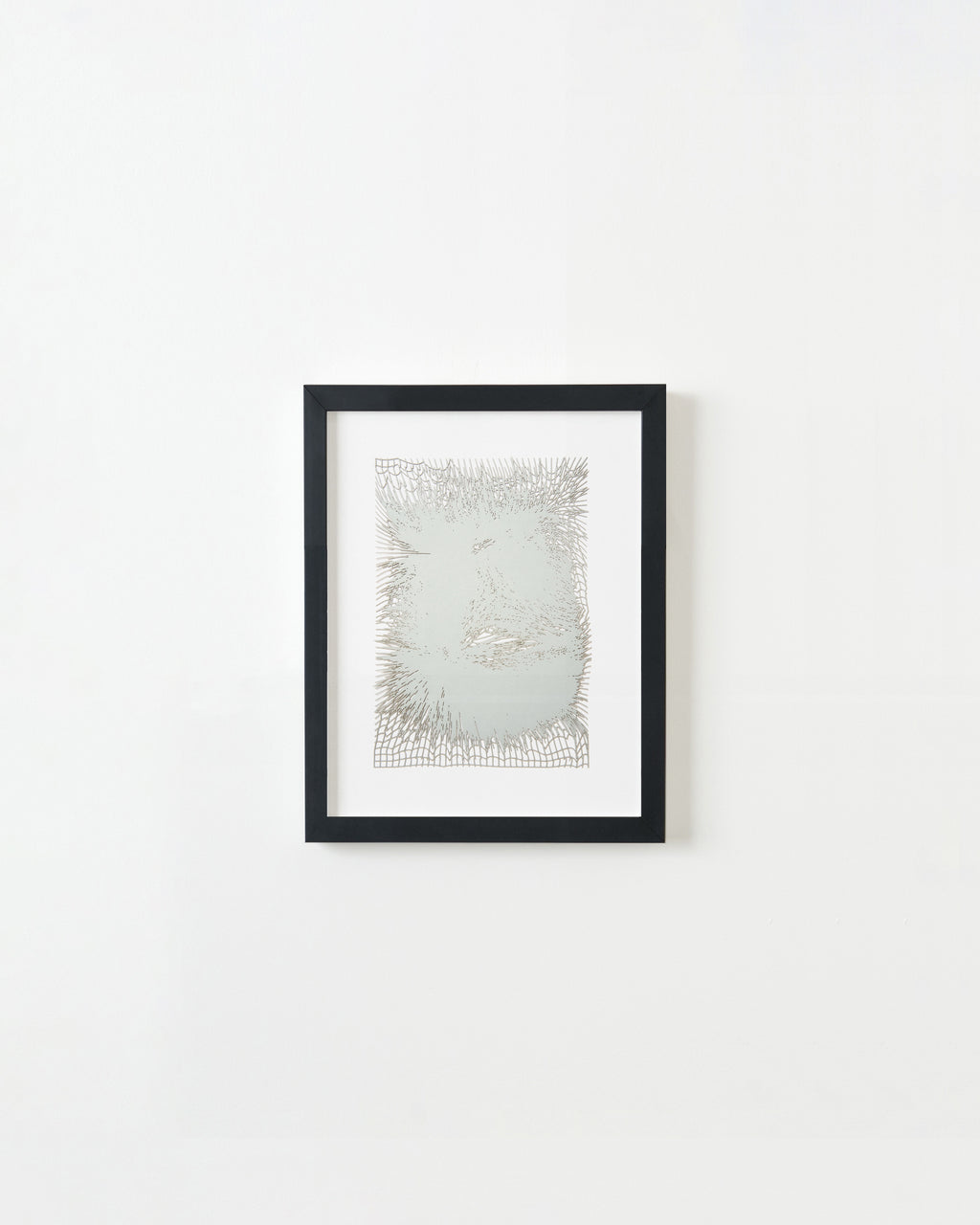 Print by Inka Bell titled "NET 3 (gray)" - 7.