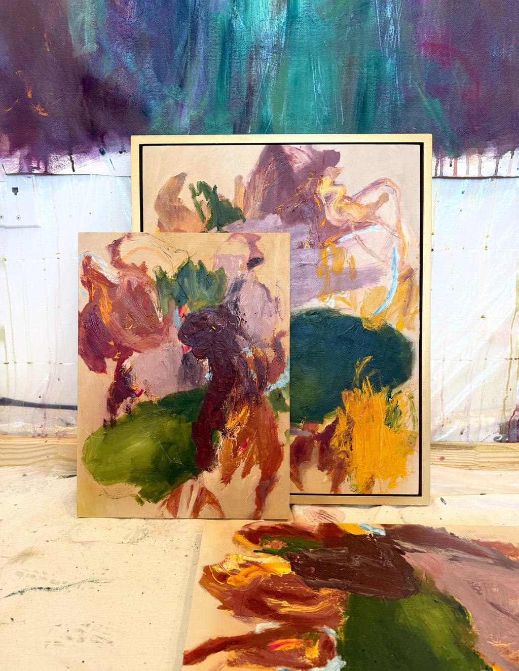 Painting by Elisa Gomez titled "Autumn Shades IV" - 5.