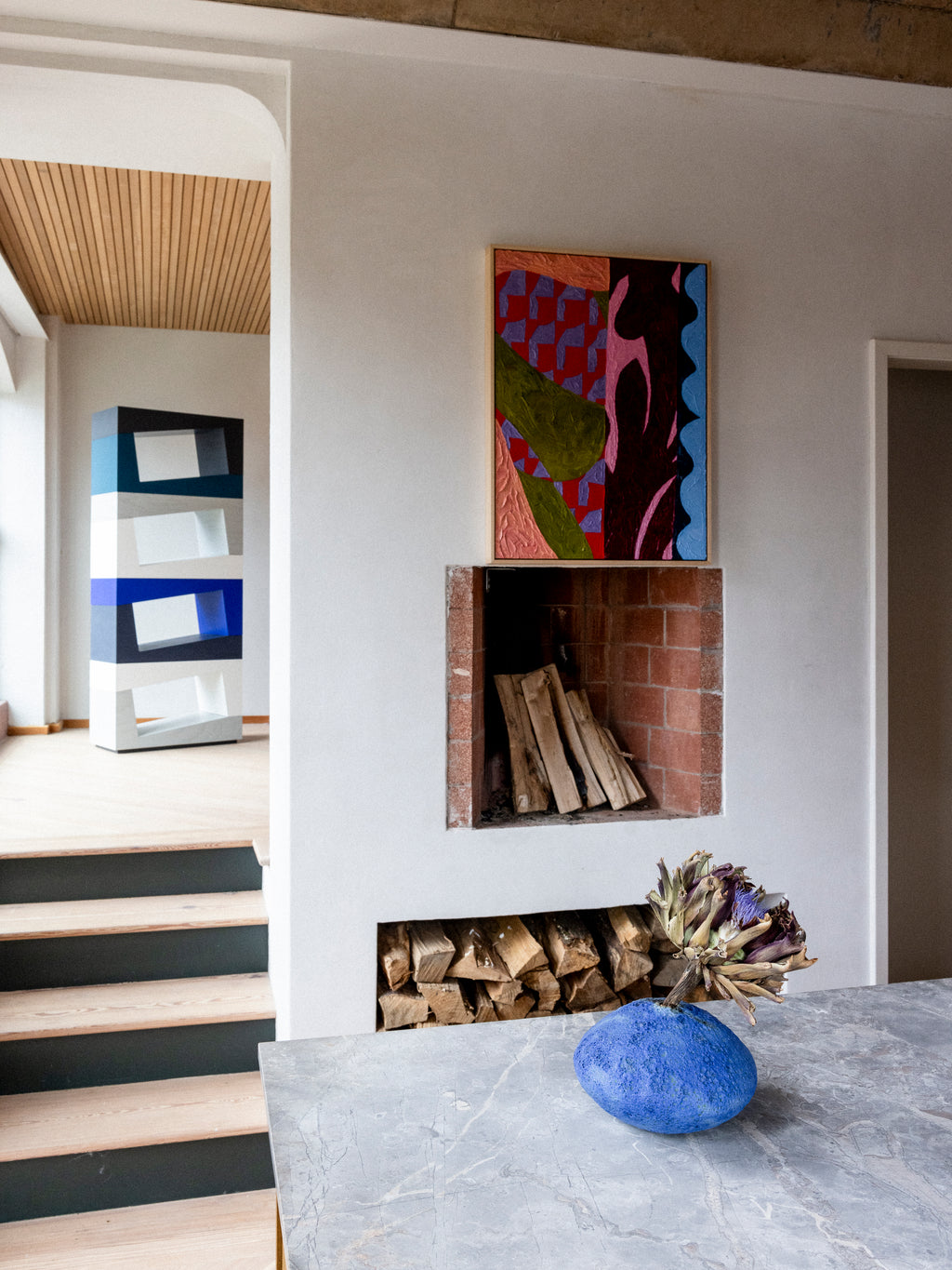 Painting by Alex Proba titled "Blossoming Geometry" - 9.