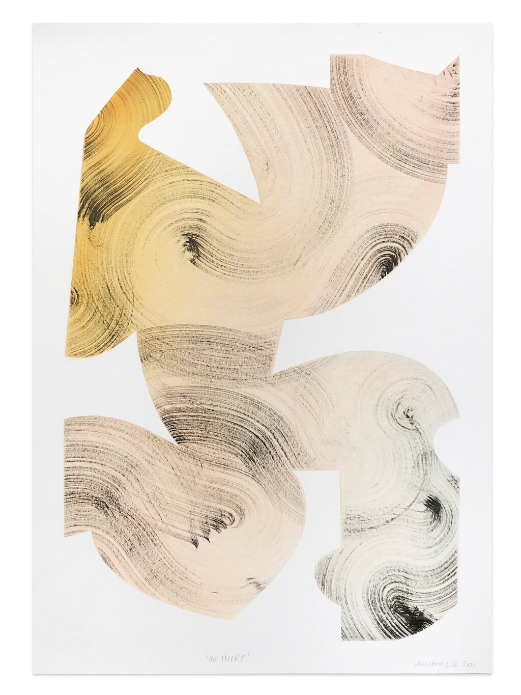 Drawing by William Luz titled "In There" - 2.