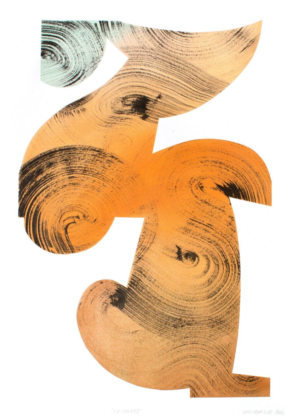 Drawing by William Luz titled "Oranges" - 2.