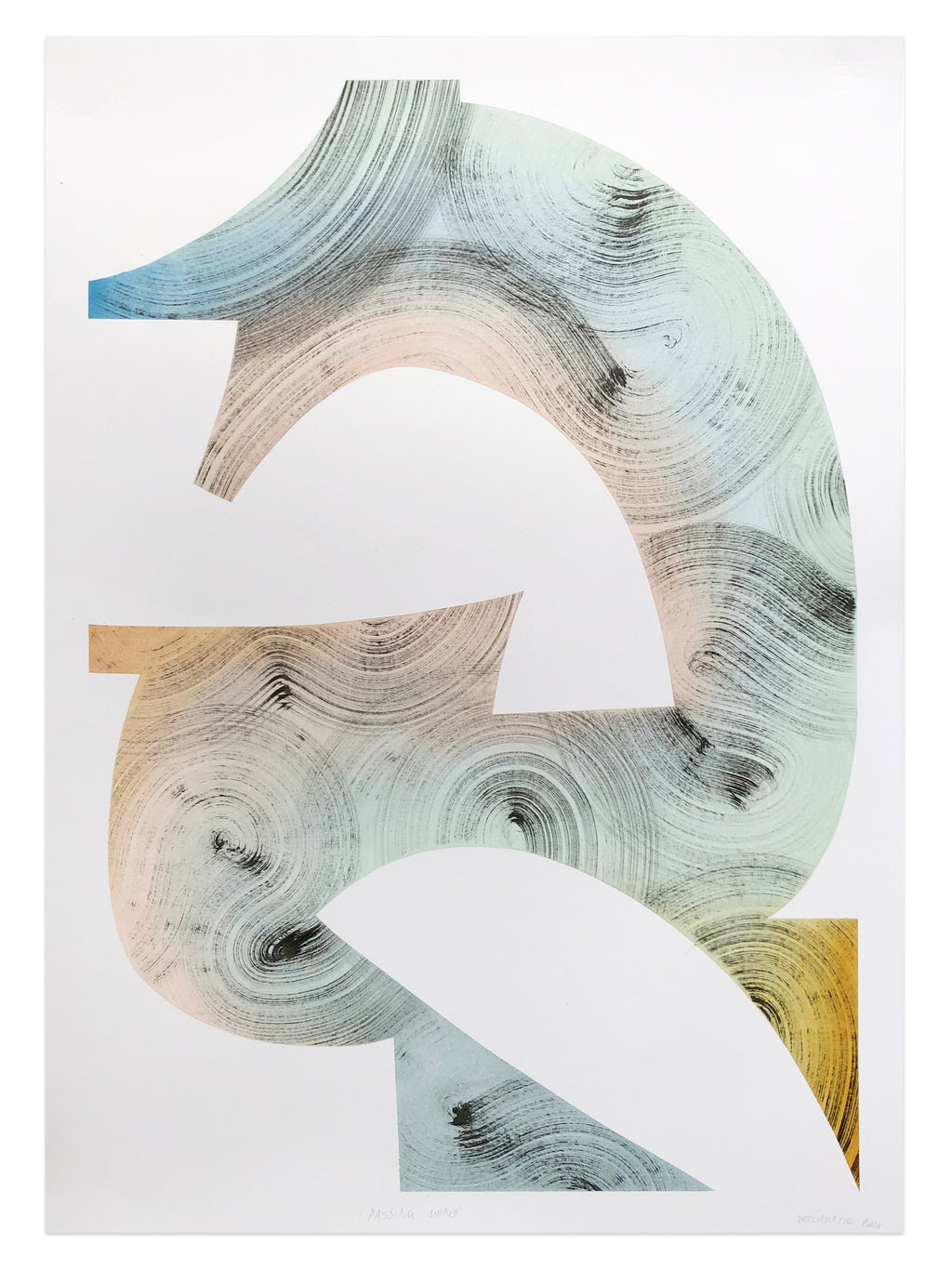 Drawing by William Luz titled "Passing Wind" - 2.