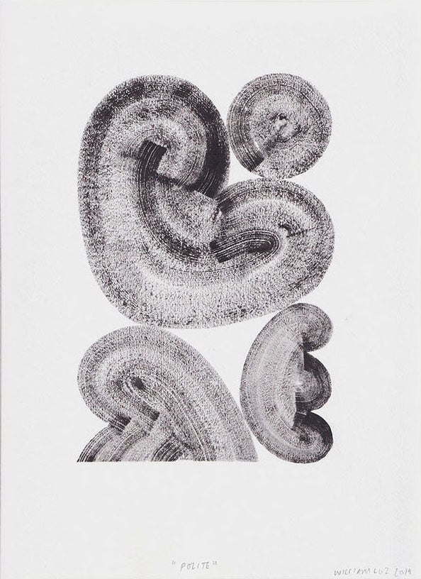 Painting by William Luz titled "Polite" - 2.