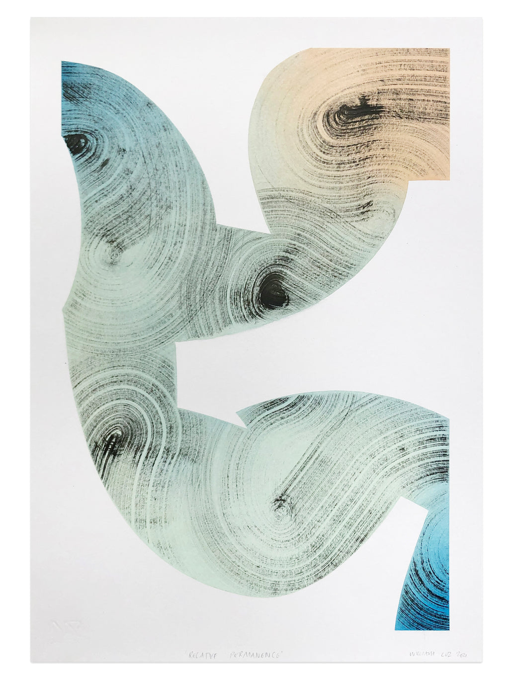 Drawing by William Luz titled "Relative Permanence" - 2.